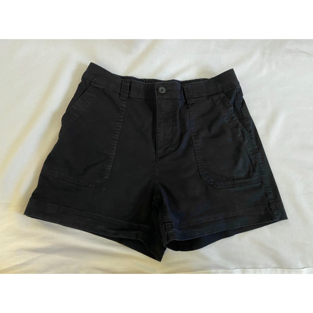 Old Navy Shorts Womens L Black High-Rise OG Chino Casual Stretch Cotton Pockets